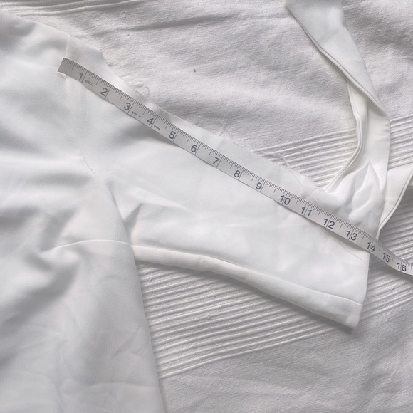 ASOS White Raw Hem Shift Dress Size 2 - Picture 9 of 9